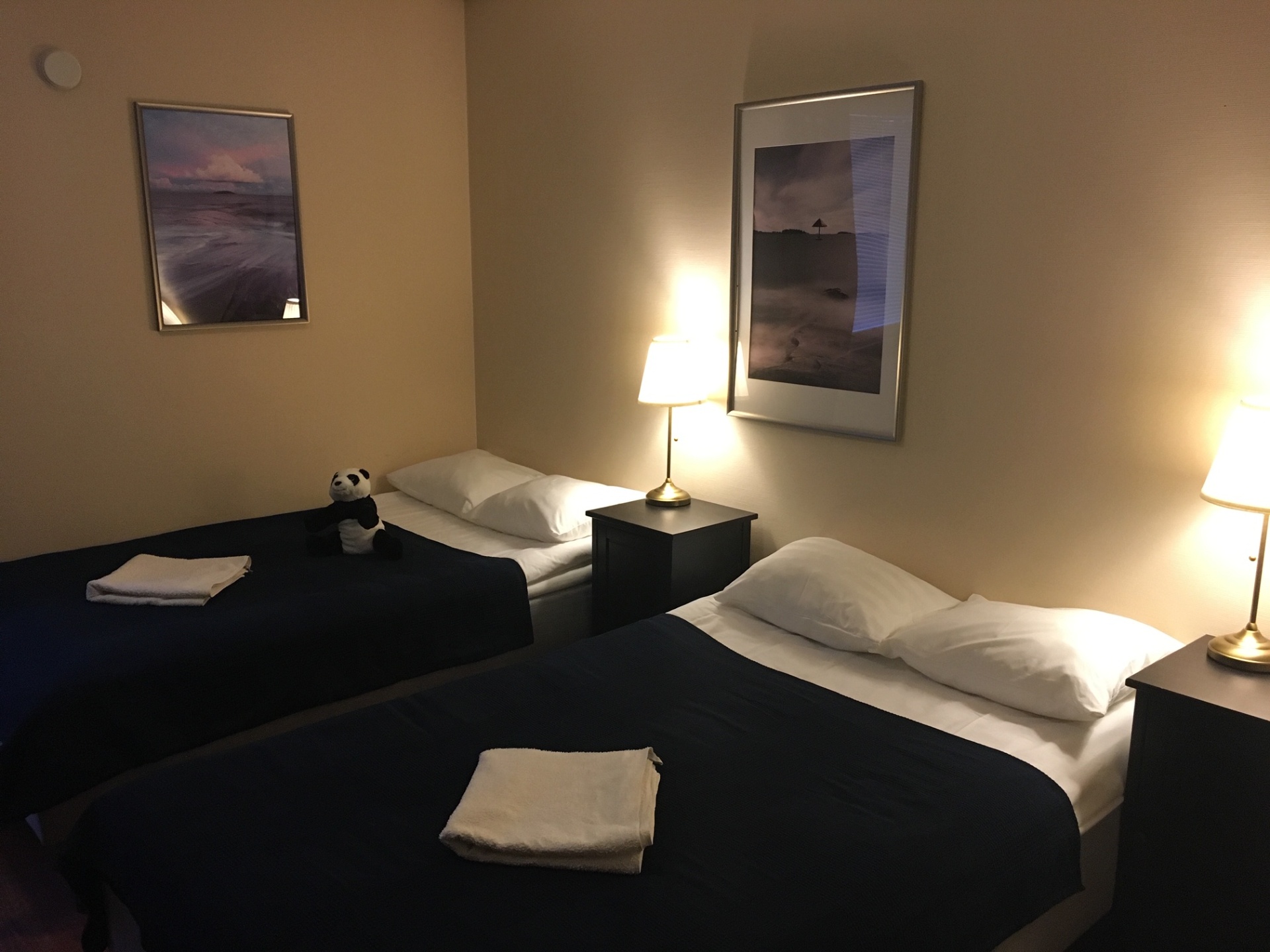 Viihtyisä kahden hengen huone Viking Motelilla